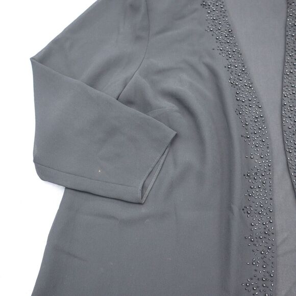 R&M Richards Sweater Womens 20WP Gray Long Classic Sleeve Cardigan - Picture 10 of 16